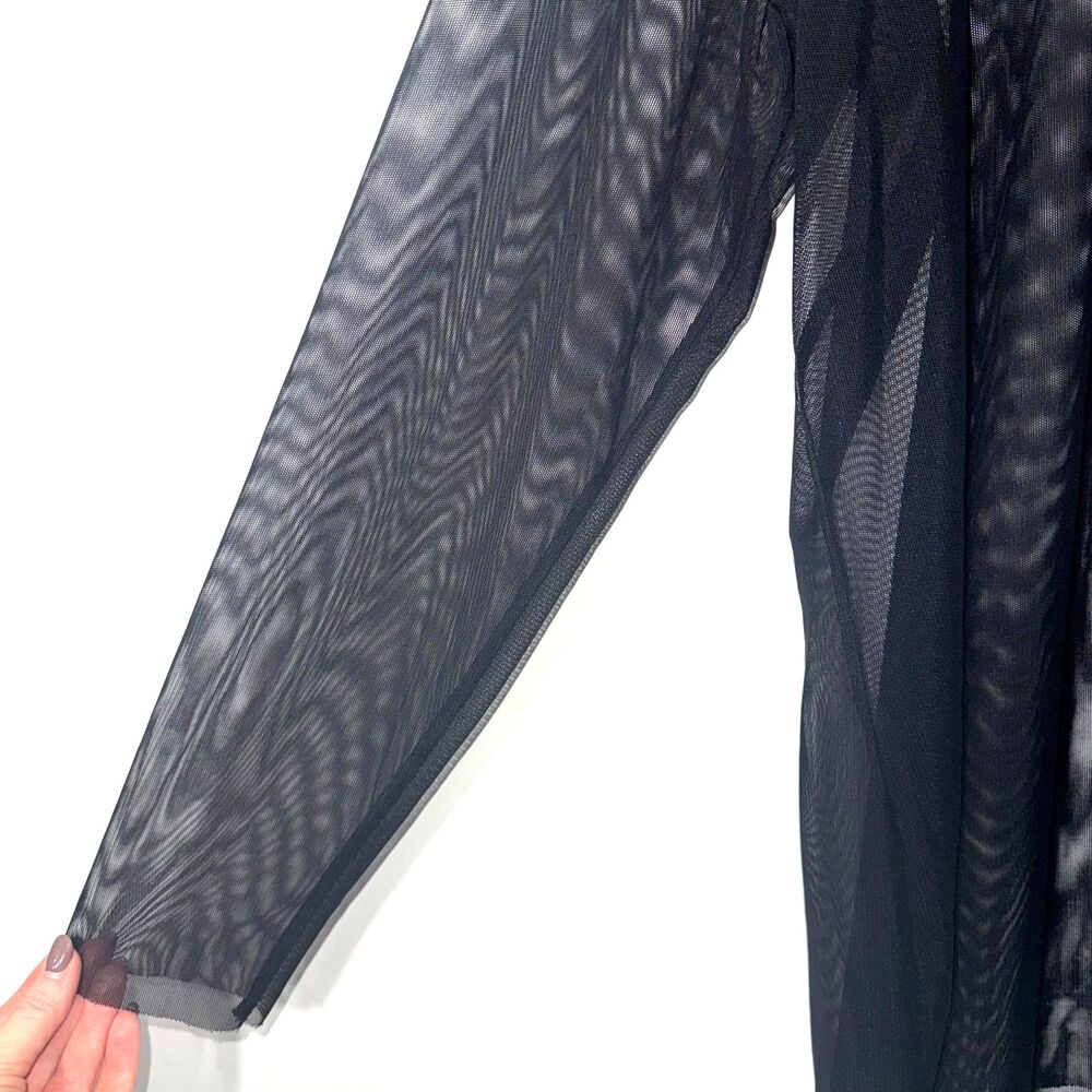 Universal Standard Thames Fog Sheer Top - Black M/18-20 - Picture 3 of 6